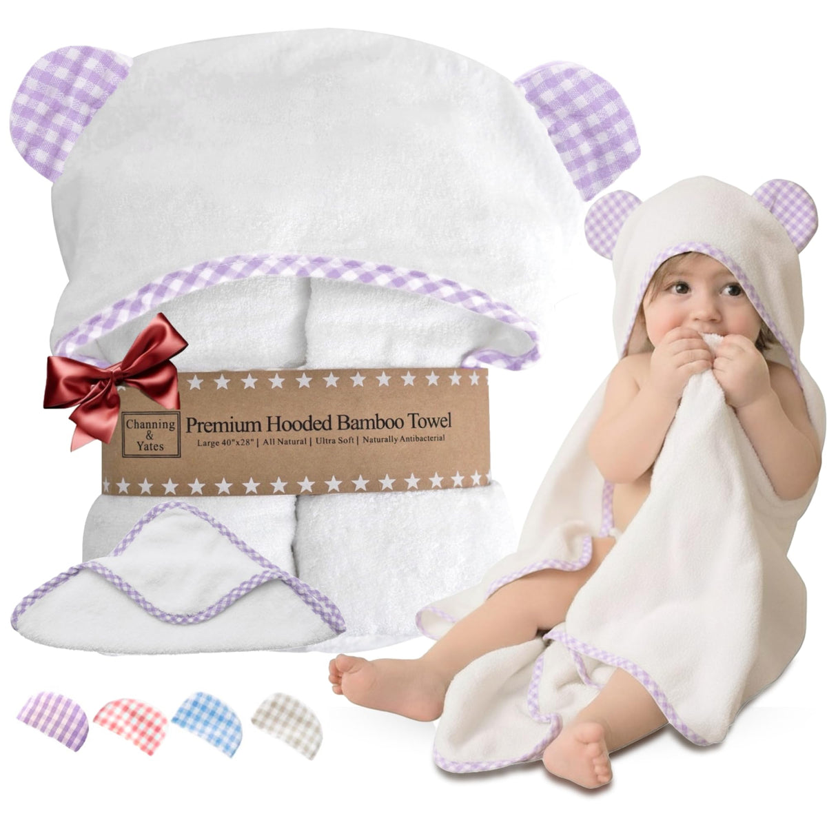 Channing & Yates Organic Hooded Baby Towel Set