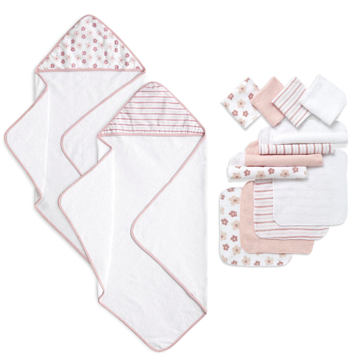 Dream On Me Baby Hooded Towel & Washcloth Set