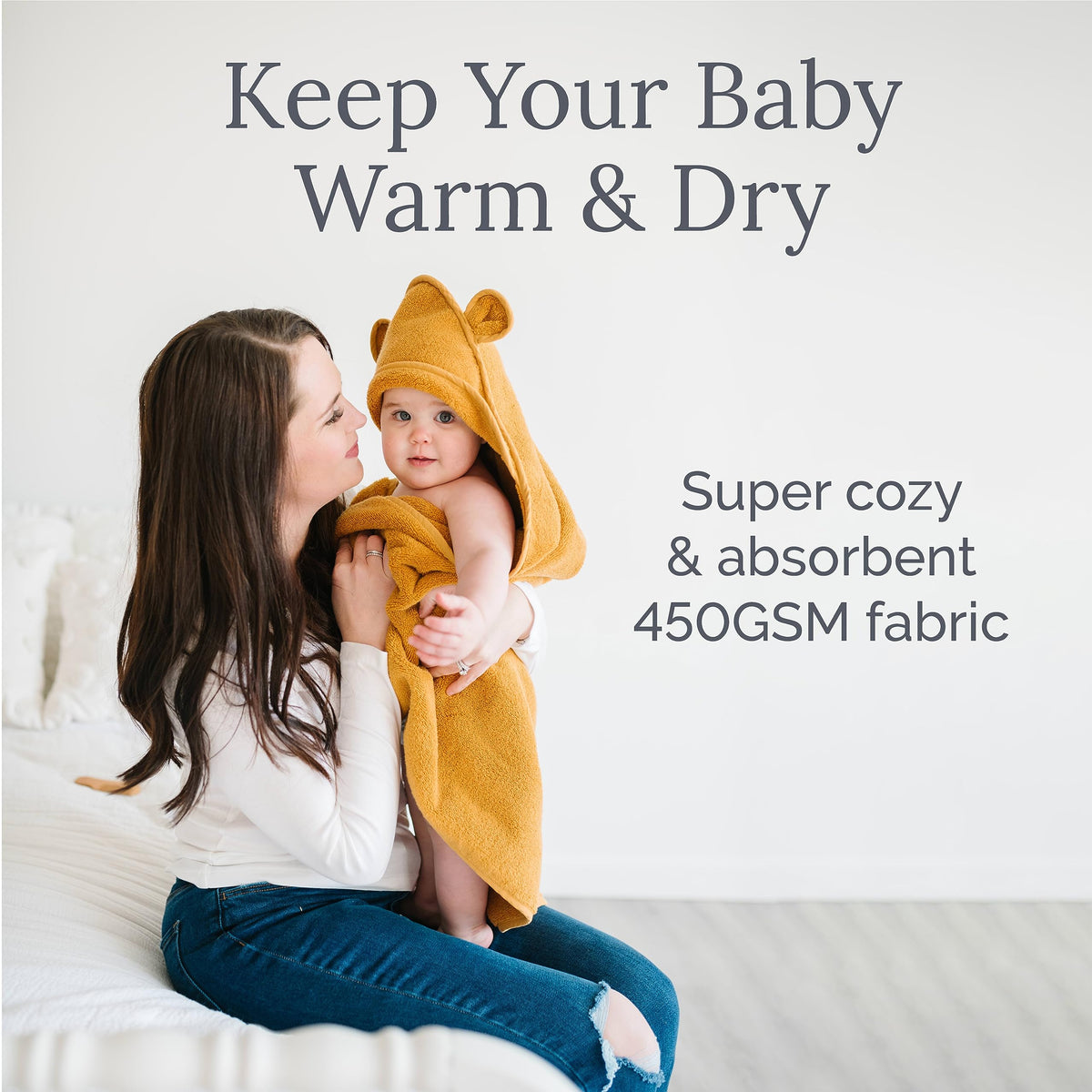 Natemia Organic Hooded Baby Towel Set