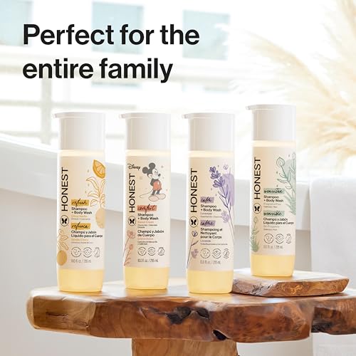 The Honest Company 2-in-1 Cleansing Shampoo + Body Wash | Gentle for Baby | Naturally Derived, Tear-free, Hypoallergenic
