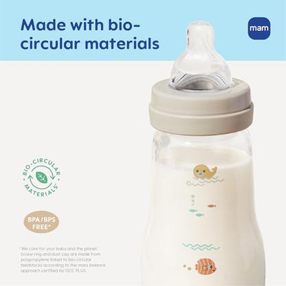 Premium Glass Baby Bottle With Slow Flow Nipple