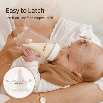Natural Glass Nursing Bottle for Newborn Baby Feeding