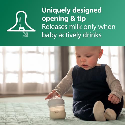 Natural Glass Baby Bottle With Responsive Flow Nipple