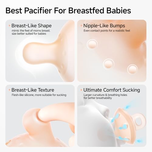 Breast-Like Baby Pacifier for Newborns and Infants