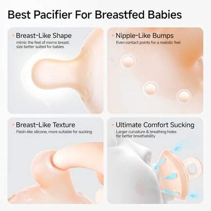 Breast-Like Baby Pacifier for Newborns and Infants