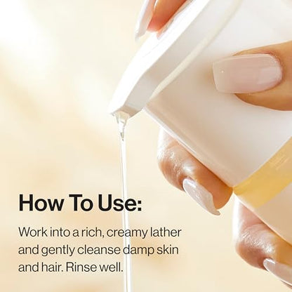 The Honest Company 2-in-1 Cleansing Shampoo + Body Wash | Gentle for Baby | Naturally Derived, Tear-free, Hypoallergenic