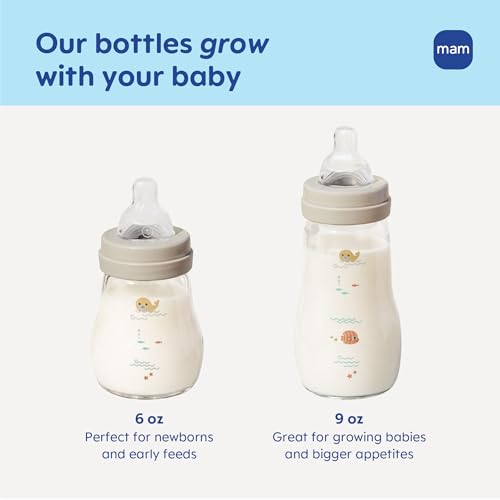 Premium Glass Baby Bottle With Slow Flow Nipple
