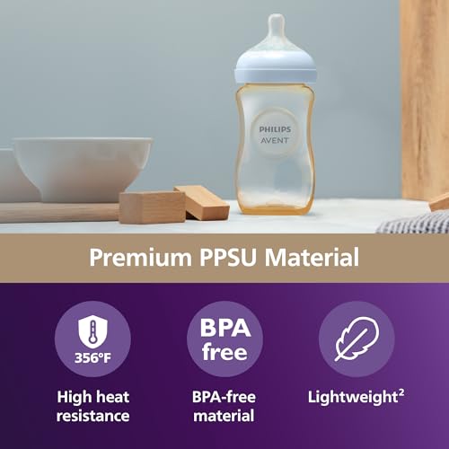 PPSU Natural Baby Bottles With Medium Flow Nipples