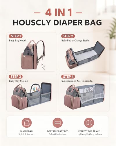 Houscly Diaper Backpack With Changing Station