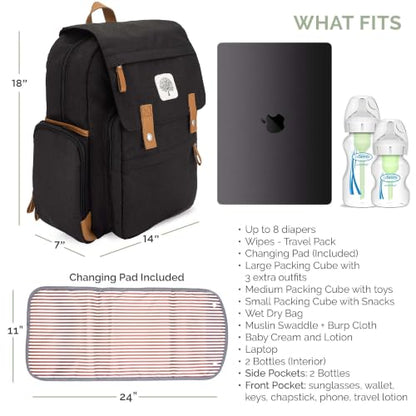 Parker Baby Diaper Backpack With Changing Pad
