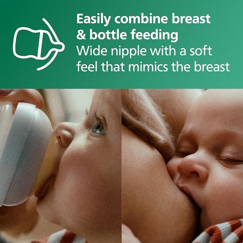Natural Glass Baby Bottle With Responsive Flow Nipple