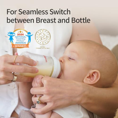 Natural Glass Nursing Bottle for Newborn Baby Feeding