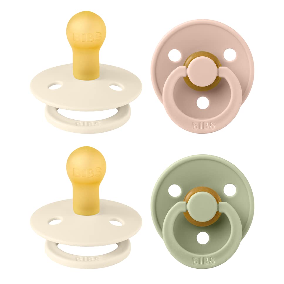 BIBS Colour Natural Rubber Pacifiers 4 Pack
