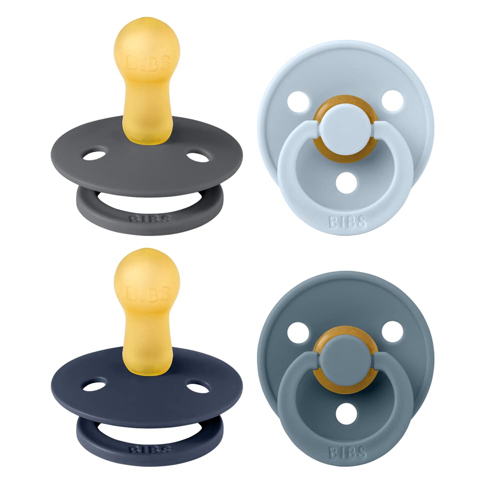 BIBS Colour Natural Rubber Pacifiers 4 Pack