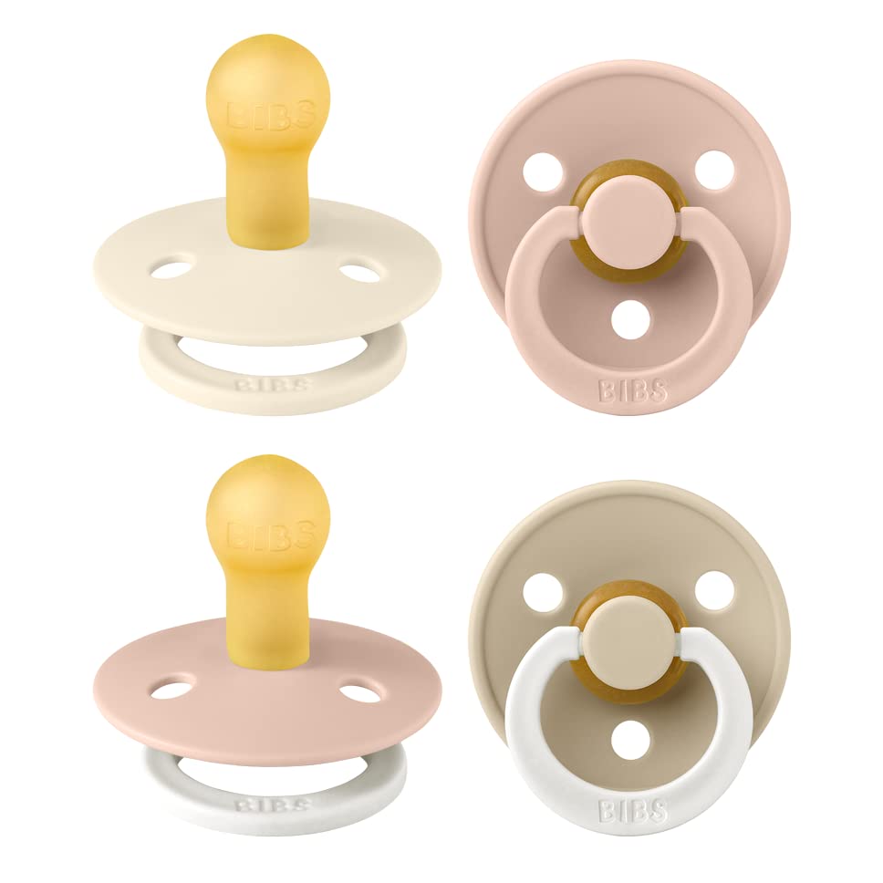 BIBS Colour Natural Rubber Pacifiers 4 Pack