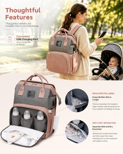 Houscly Diaper Backpack With Changing Station