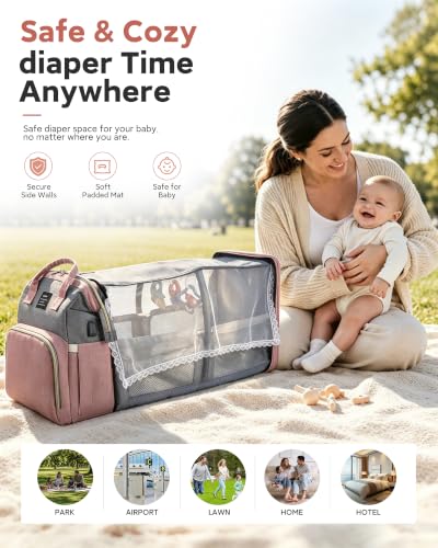 Houscly Diaper Backpack With Changing Station