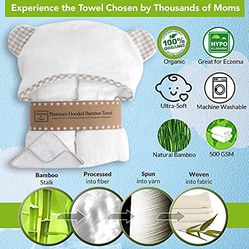 Channing & Yates Organic Hooded Baby Towel Set