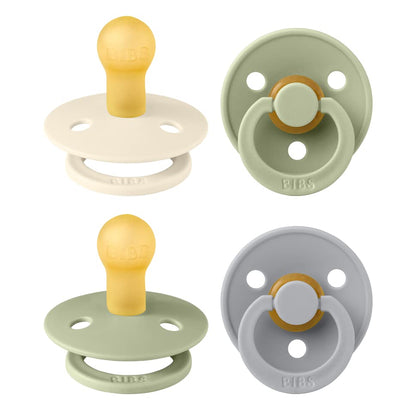 BIBS Colour Natural Rubber Pacifiers 4 Pack