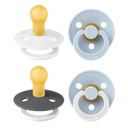 BIBS Colour Natural Rubber Pacifiers 4 Pack