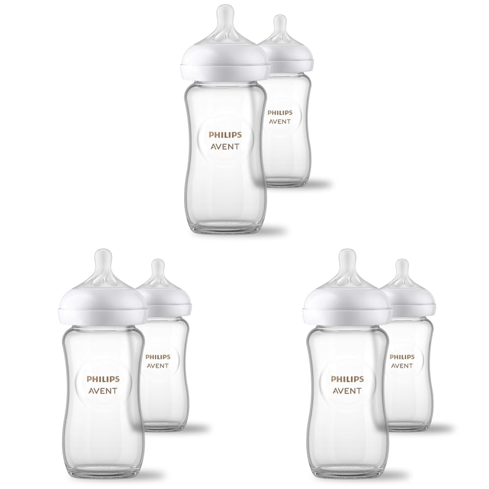 Natural Glass Baby Bottle With Responsive Flow Nipple