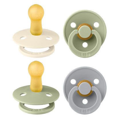 BIBS Colour Natural Rubber Pacifiers 4 Pack