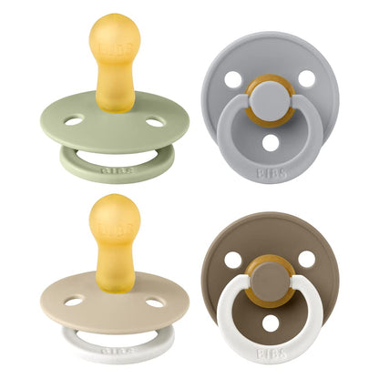 BIBS Colour Natural Rubber Pacifiers 4 Pack