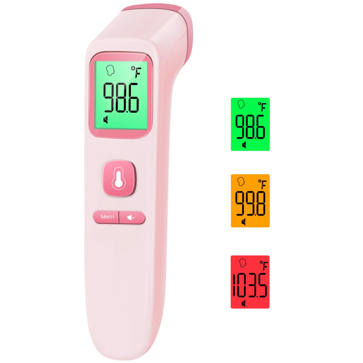 2-in-1 No-Touch Baby Thermometer With Fever Alarm