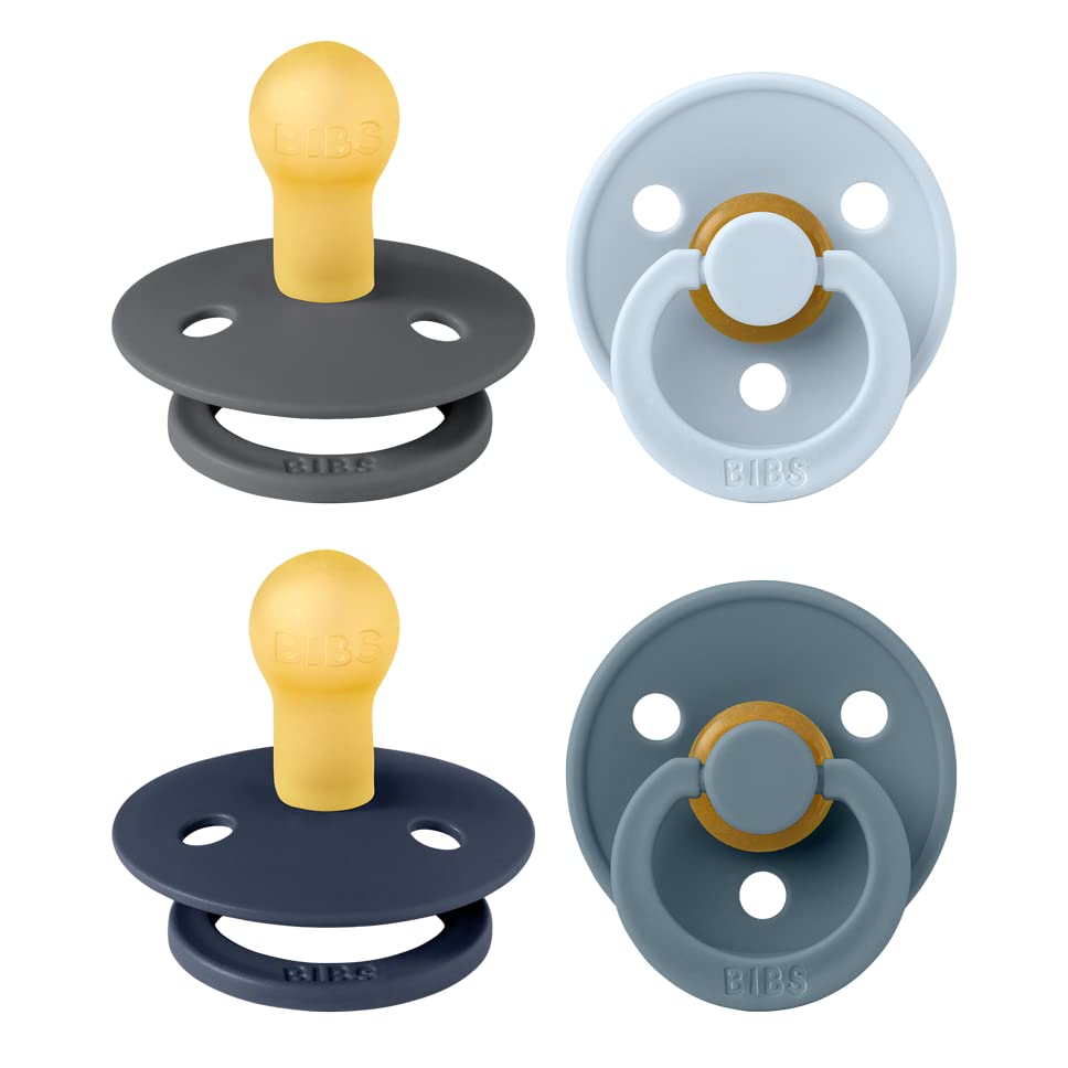 BIBS Colour Natural Rubber Pacifiers 4 Pack