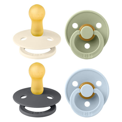 BIBS Colour Natural Rubber Pacifiers 4 Pack