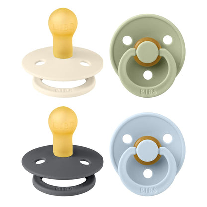 BIBS Colour Natural Rubber Pacifiers 4 Pack