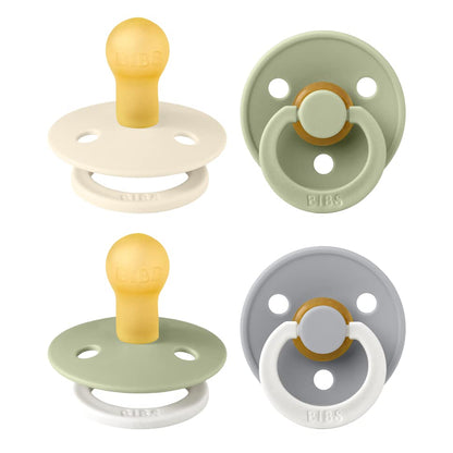 BIBS Colour Natural Rubber Pacifiers 4 Pack