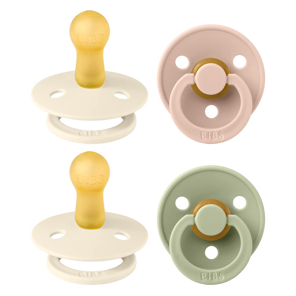 BIBS Colour Natural Rubber Pacifiers 4 Pack