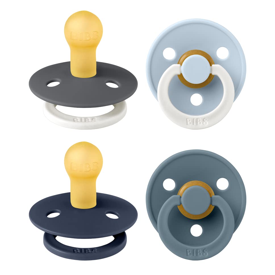 BIBS Colour Natural Rubber Pacifiers 4 Pack