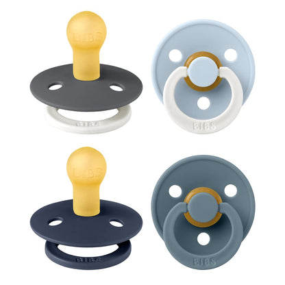 BIBS Colour Natural Rubber Pacifiers 4 Pack