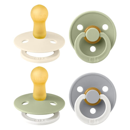 BIBS Colour Natural Rubber Pacifiers 4 Pack