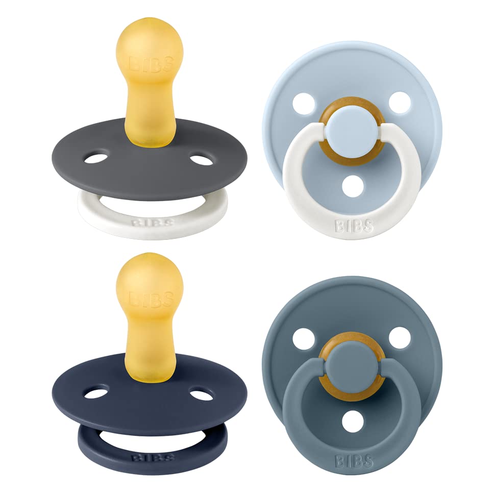BIBS Colour Natural Rubber Pacifiers 4 Pack