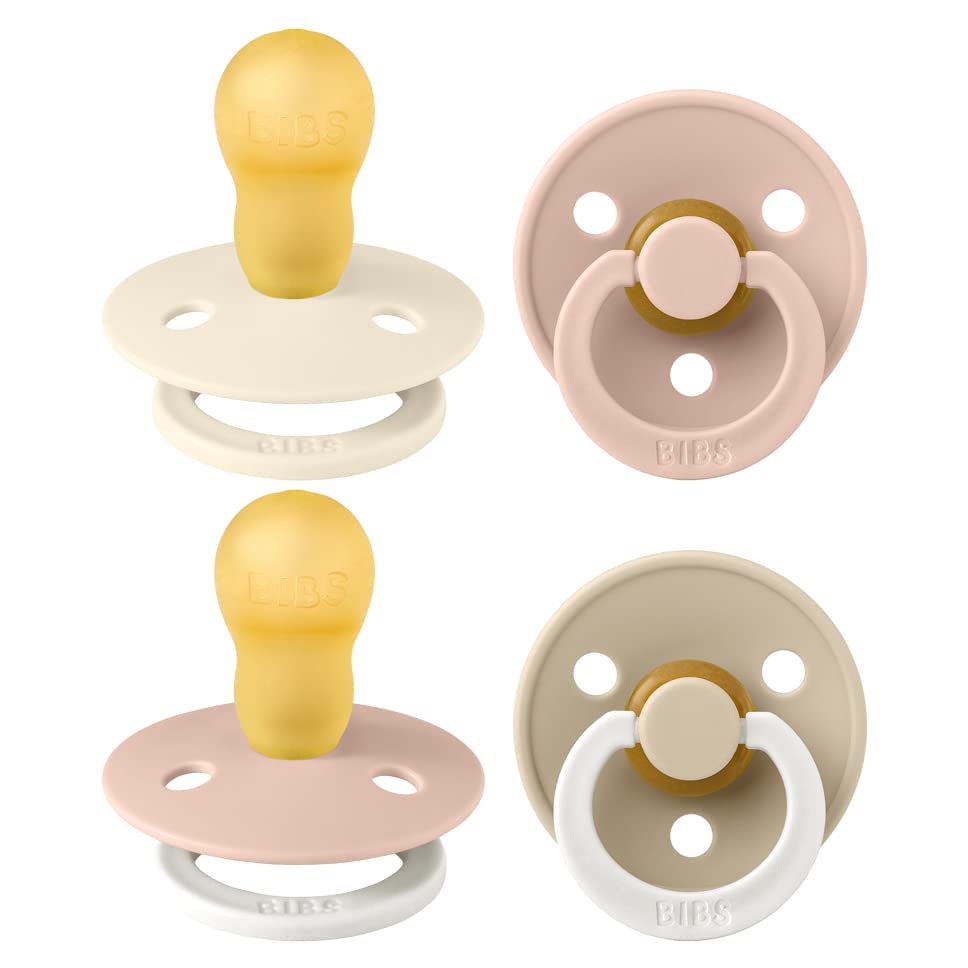 BIBS Colour Natural Rubber Pacifiers 4 Pack