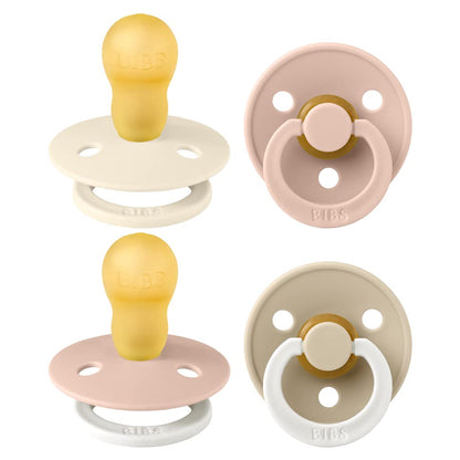 BIBS Colour Natural Rubber Pacifiers 4 Pack