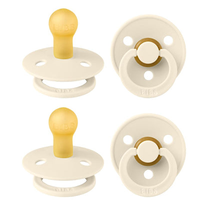 BIBS Colour Natural Rubber Pacifiers 4 Pack