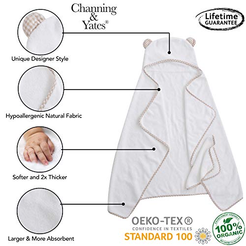 Channing & Yates Organic Hooded Baby Towel Set