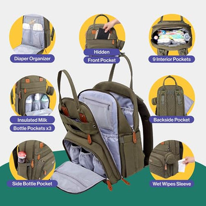 BabbleRoo Diaper Backpack for Everyday Essentials