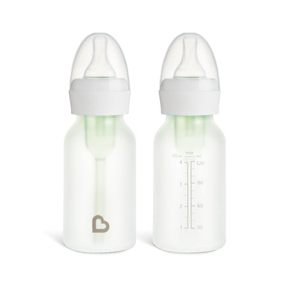 Silicone Coated Glass Baby Bottles With Anti-Colic Nipples