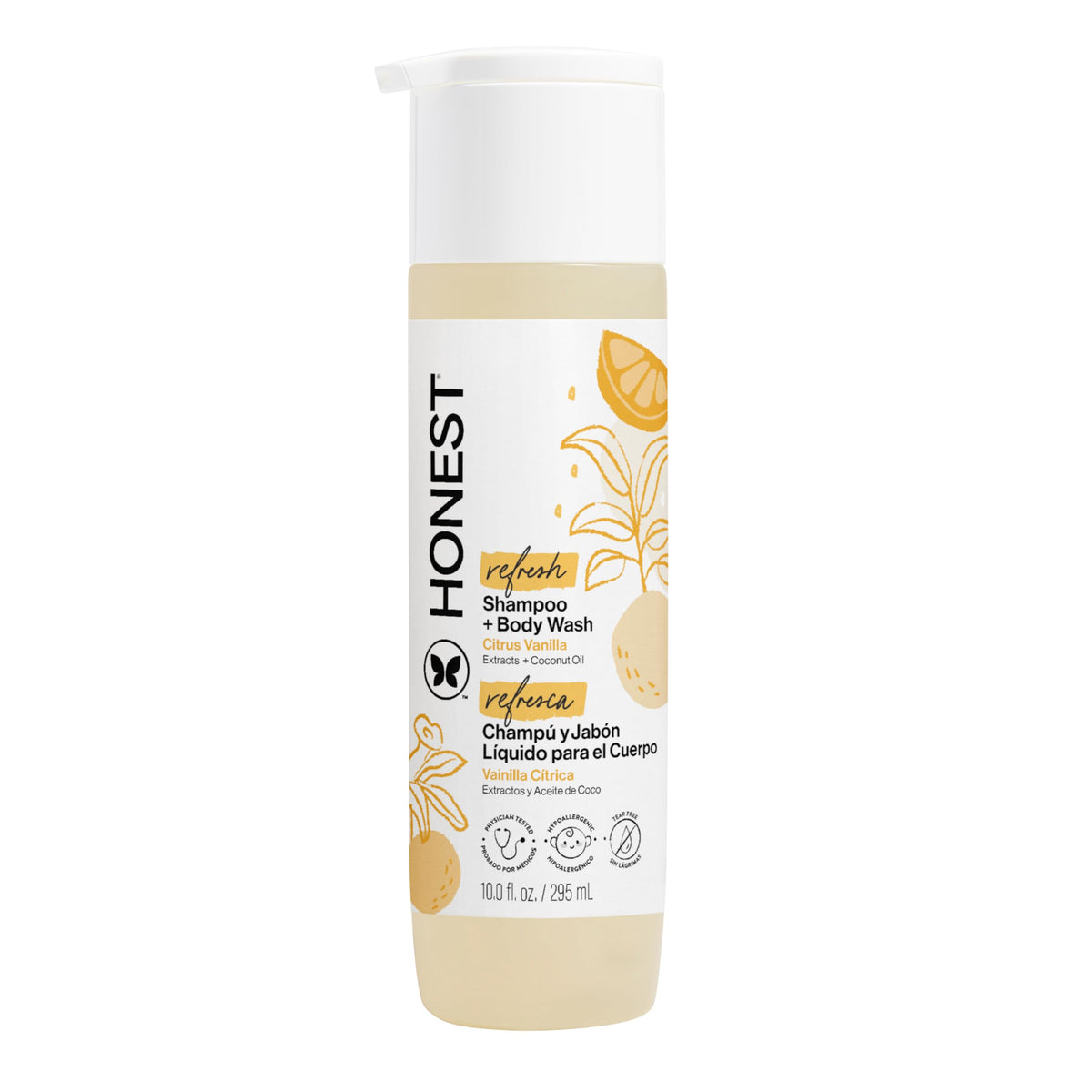 The Honest Company 2-in-1 Cleansing Shampoo + Body Wash | Gentle for Baby | Naturally Derived, Tear-free, Hypoallergenic