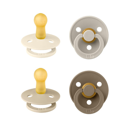 BIBS Colour Natural Rubber Pacifiers 4 Pack