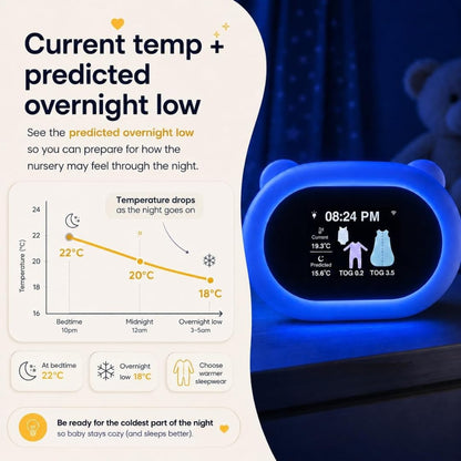 Smart Baby Temperature Monitor With Sleepwear Guide