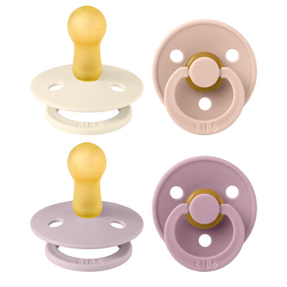 BIBS Colour Natural Rubber Pacifiers 4 Pack