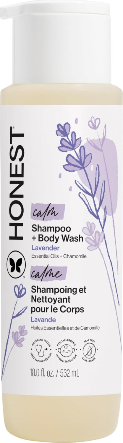The Honest Company 2-in-1 Cleansing Shampoo + Body Wash | Gentle for Baby | Naturally Derived, Tear-free, Hypoallergenic