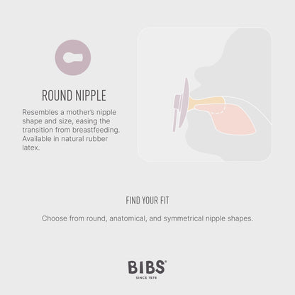 BIBS Colour Natural Rubber Pacifiers 4 Pack
