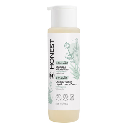 The Honest Company 2-in-1 Cleansing Shampoo + Body Wash | Gentle for Baby | Naturally Derived, Tear-free, Hypoallergenic